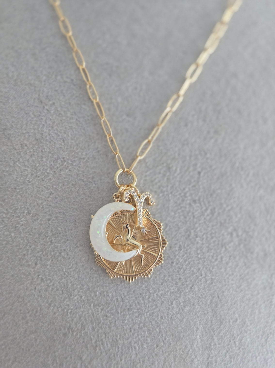 Retro Constellation Pendant Aries