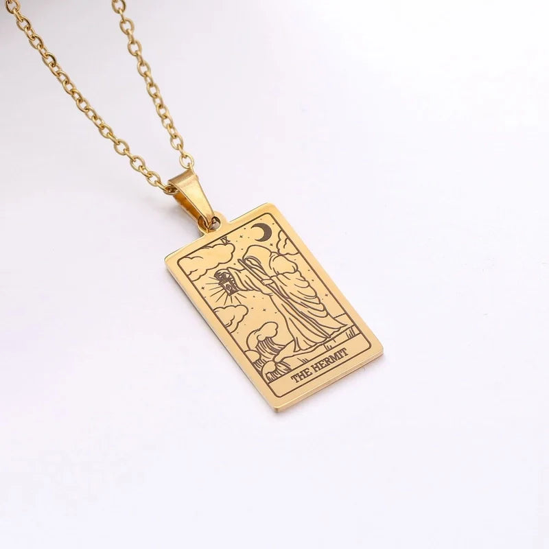 The Hermit Card Pendant