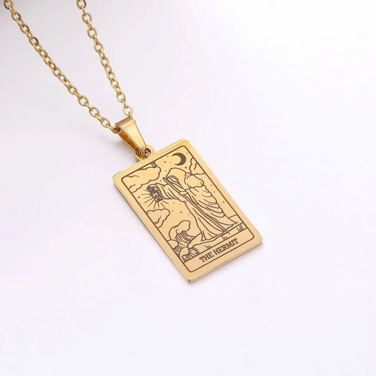The Hermit Card Pendant